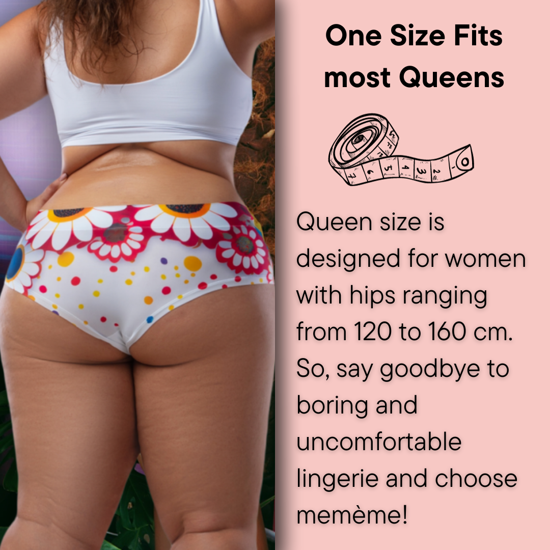 mememe DAISY– Tangelo - QUEEN SIZE - HIGH WAISTED BRIEF Panty for Women
