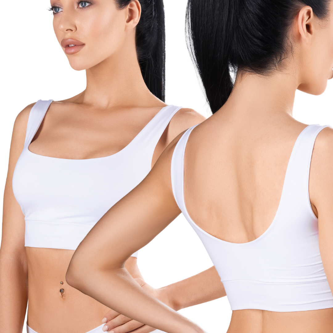 mememe BASIC - White - CROP TOP for Women - memème