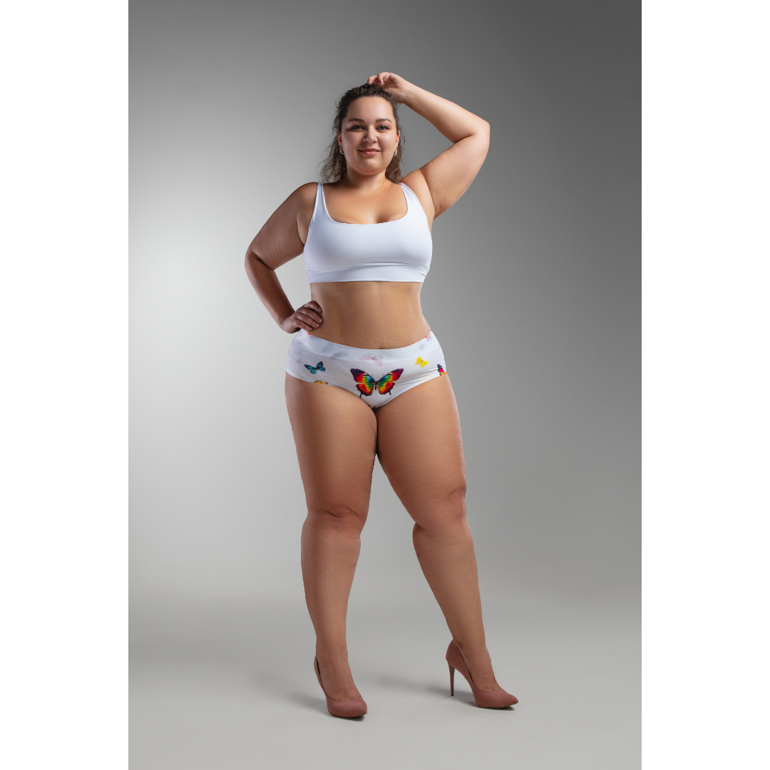 mememe BUTTERFLY– Delight - QUEEN SIZE - HIGH WAISTED BRIEF Panty for Women - memème
