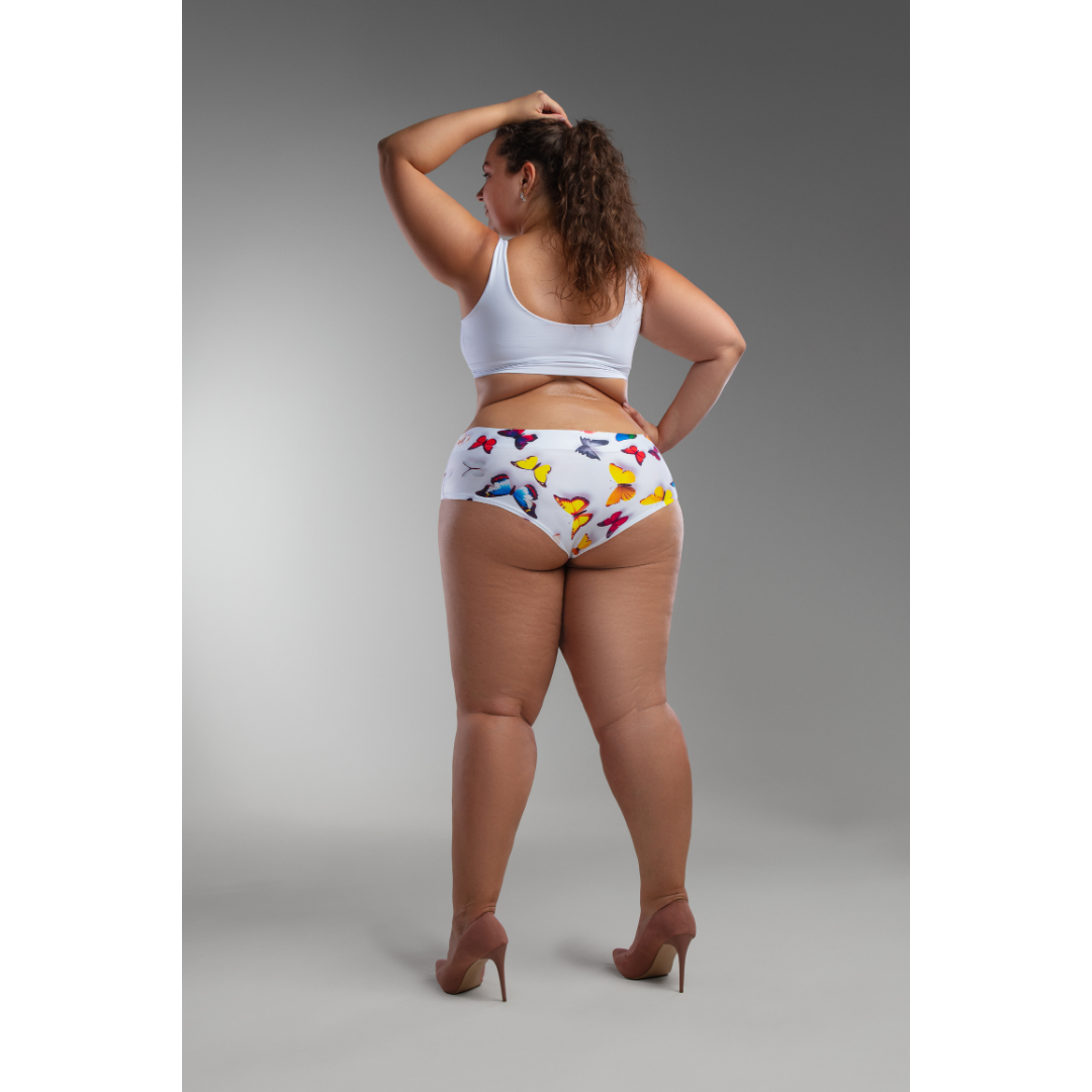 mememe BUTTERFLY– Vivid - QUEEN SIZE - HIGH WAISTED BRIEF Panty for Women - memème