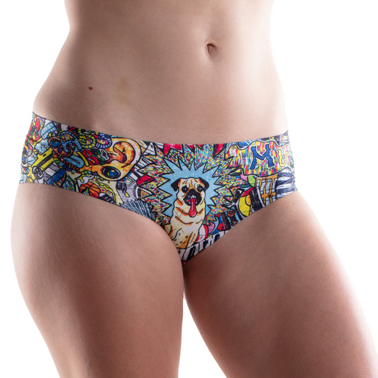 mememe GRAFFITI - Pug - PANTY for Women - memème