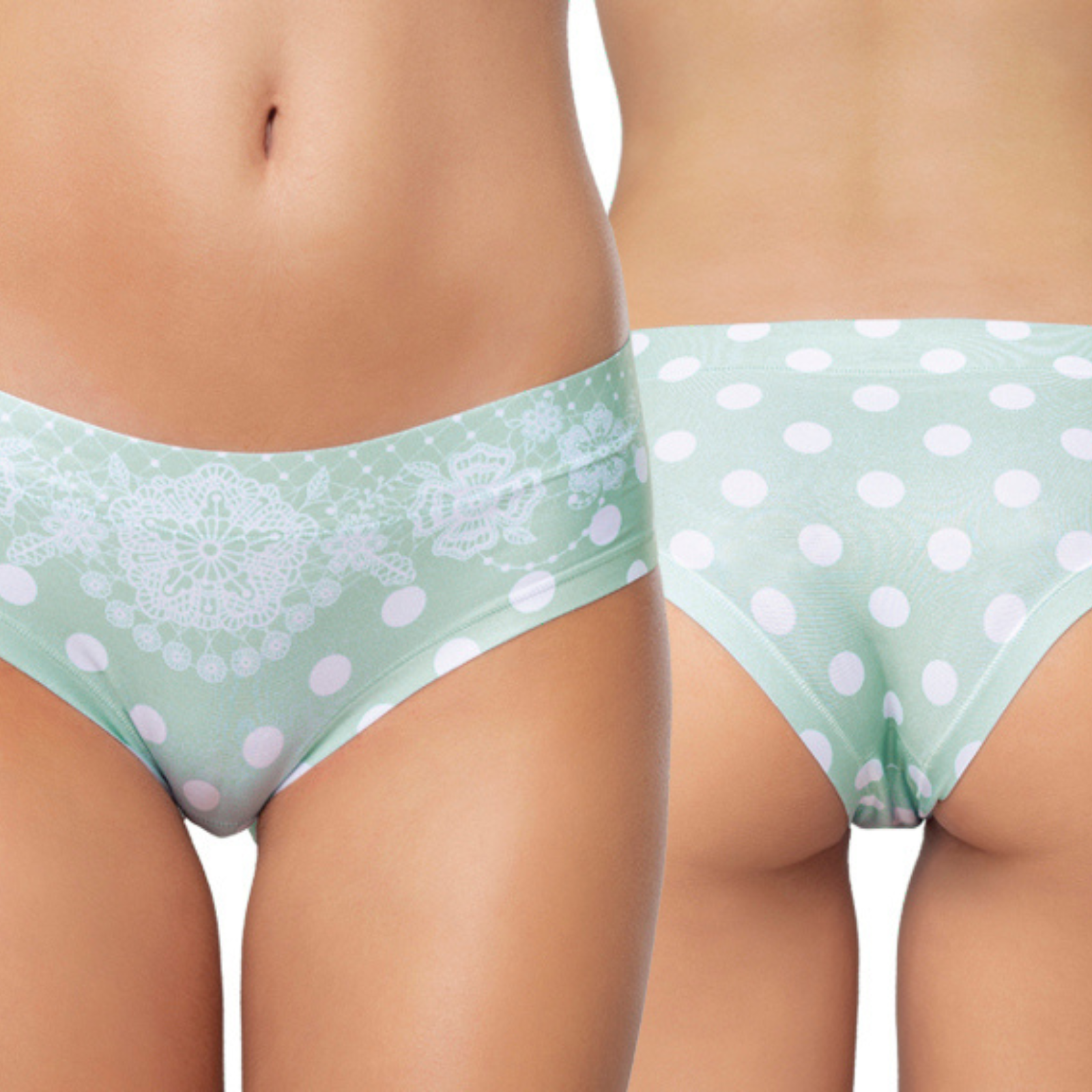 mememe POLKA DOT - Gossamer Green - PANTY for Women - memème