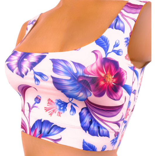 mememe SPRING - Purple Bloom - CROP TOP for Women - memème