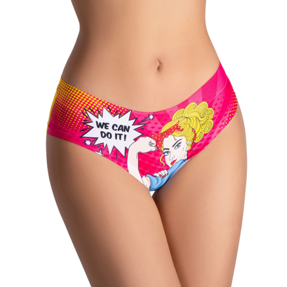 Memème Women’s Ultra-Comfortable COMICS - Strong Girl - Panties | Breathable Cotton Crotch, Stretchy Fit, No Elastic Bands (Copy)