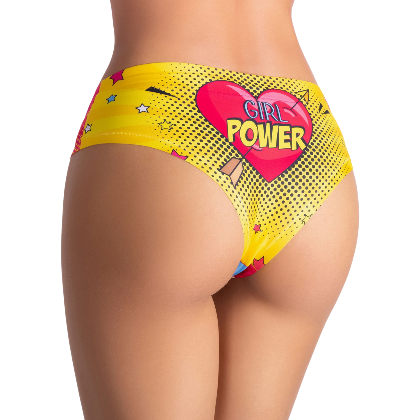 Memème Women’s Ultra-Comfortable COMICS - Strong Girl - Panties | Breathable Cotton Crotch, Stretchy Fit, No Elastic Bands (Copy)