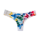 Colorful butterfly-patterned underwear on a white background