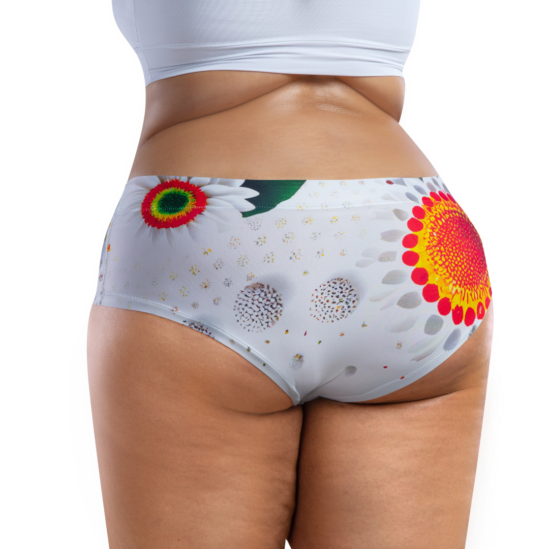 mememe DAISY– Tangelo - QUEEN SIZE - HIGH WAISTED BRIEF Panty for Women - memème
