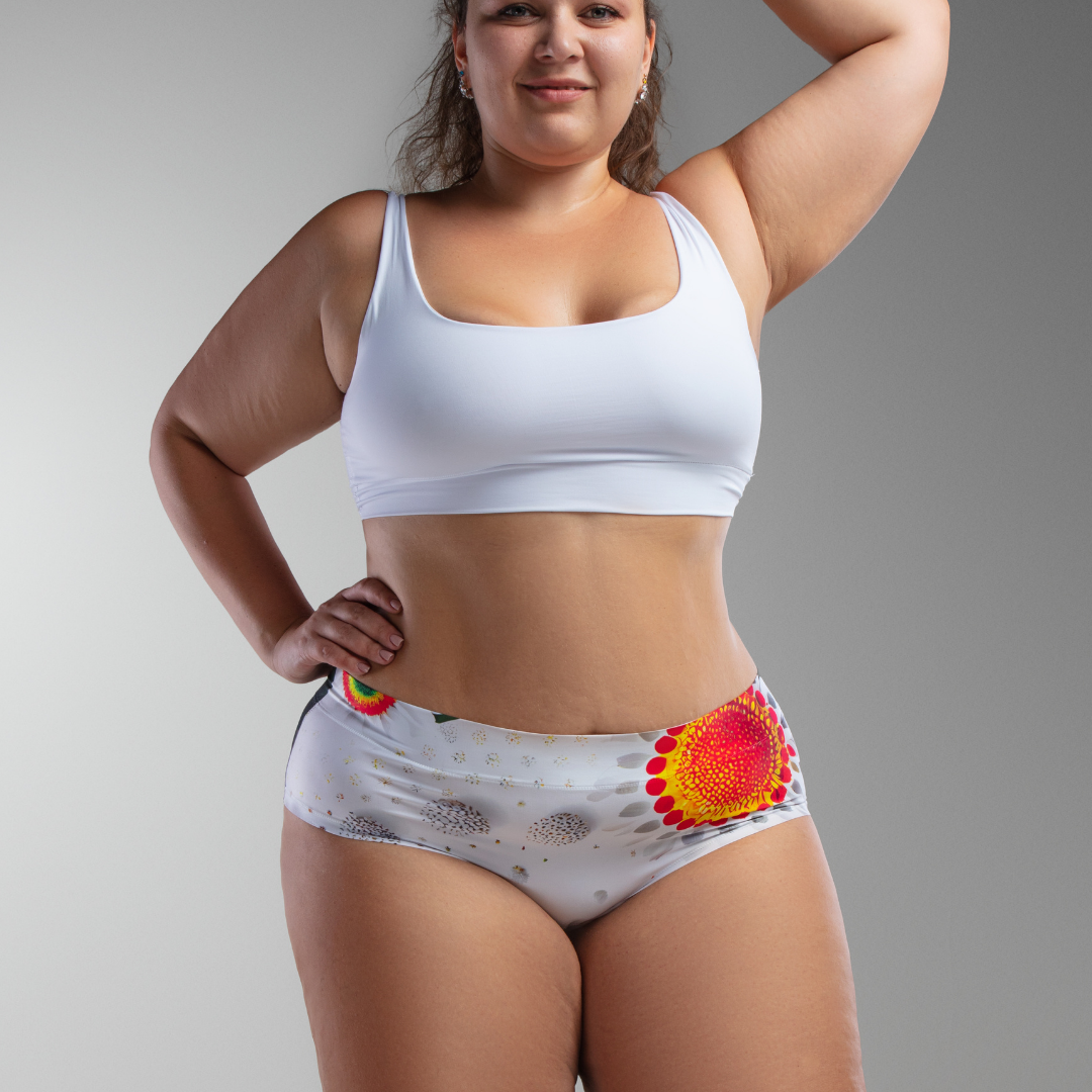 mememe DAISY– Tangelo - QUEEN SIZE - HIGH WAISTED BRIEF Panty for Women - memème
