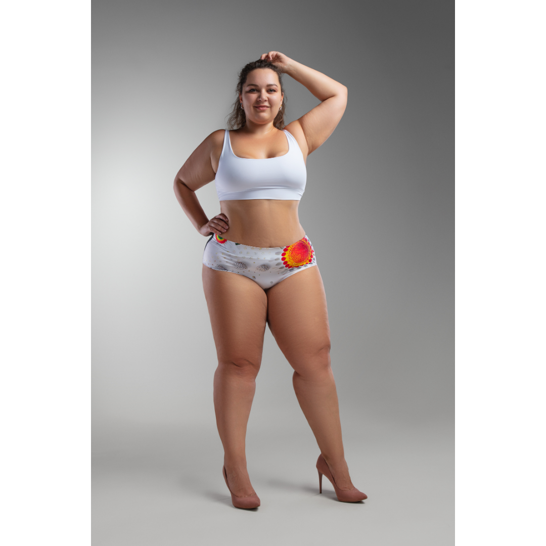 mememe DAISY– Tangelo - QUEEN SIZE - HIGH WAISTED BRIEF Panty for Women - memème